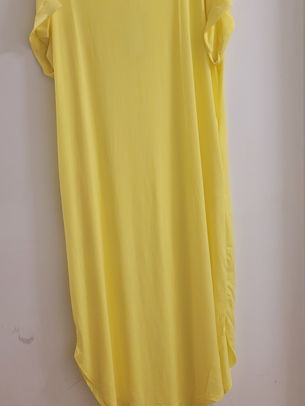 NWT Dear Scarlett Sheer Pale Yellow Crewneck Maxi Dress Size 2xl
